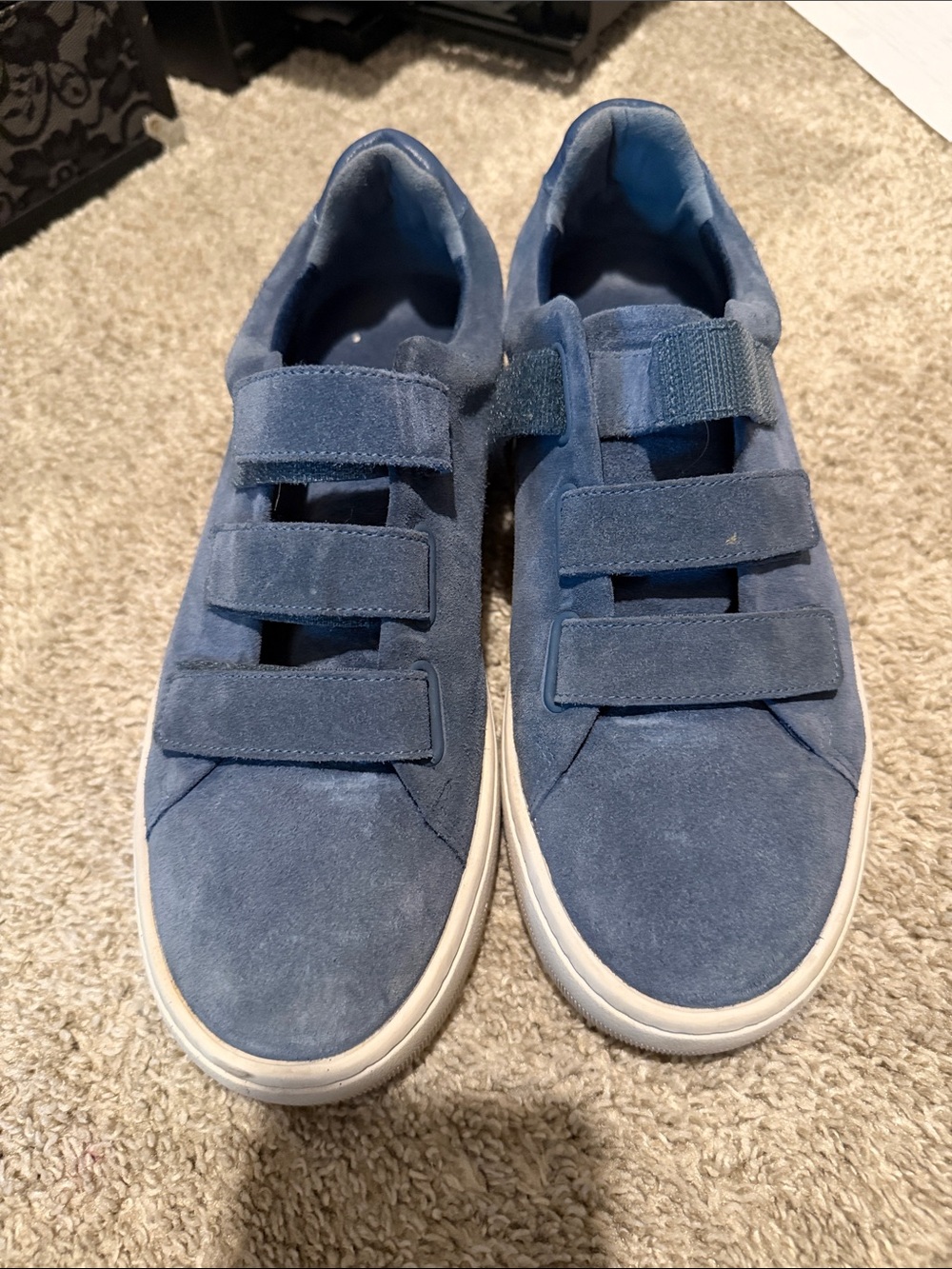 Sandro Suede Velcro Sneakers in Blue